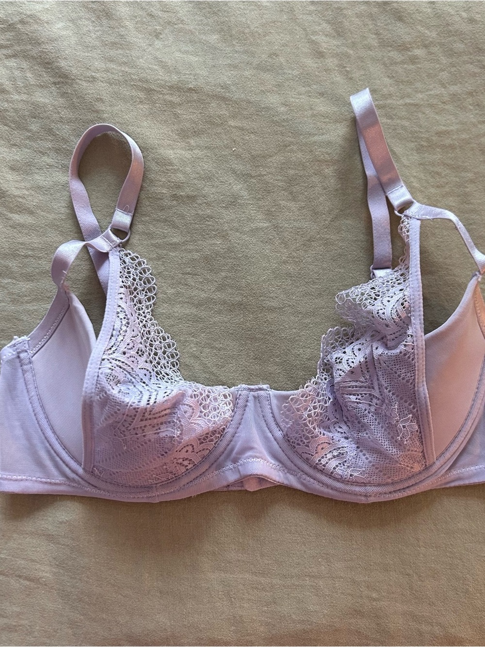 Adore Me Lavender Lace Underwire Bra